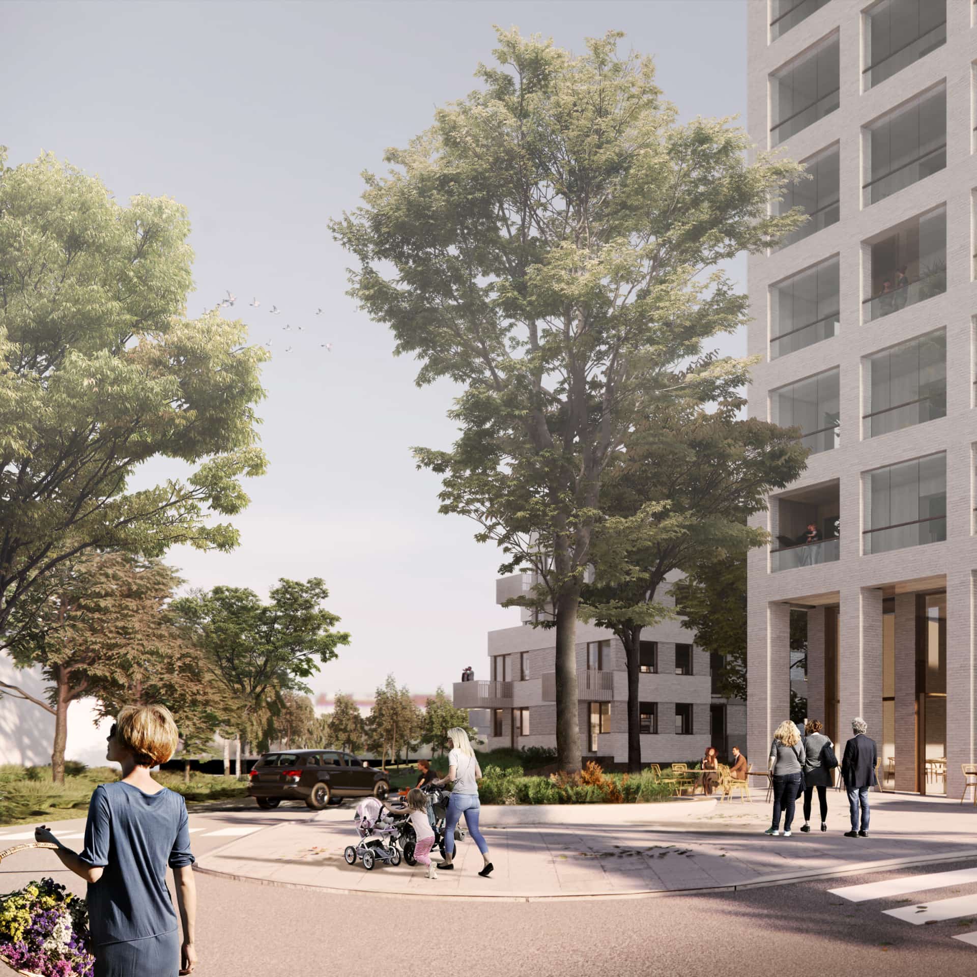 Lehtisaaren Tornin pihaa