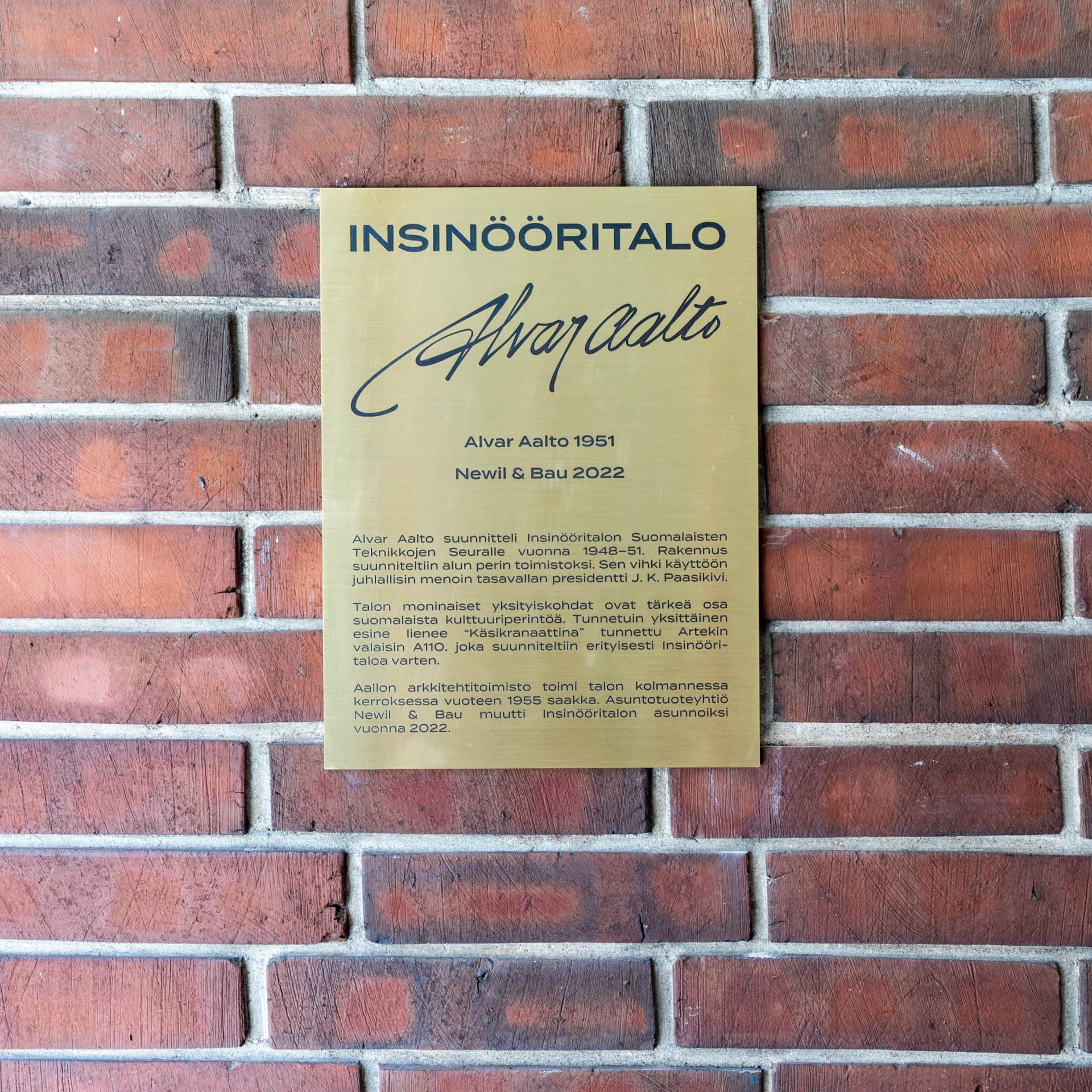 Alvar Aallon suunnittelema aula