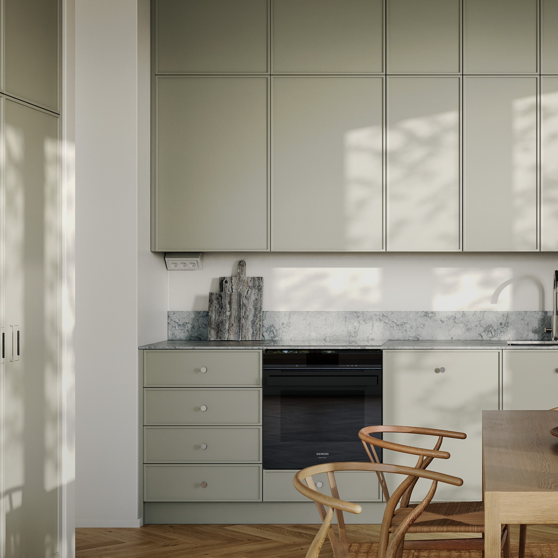 N&B kodin personoitu keittiö lisähintaisilla valinnoilla.