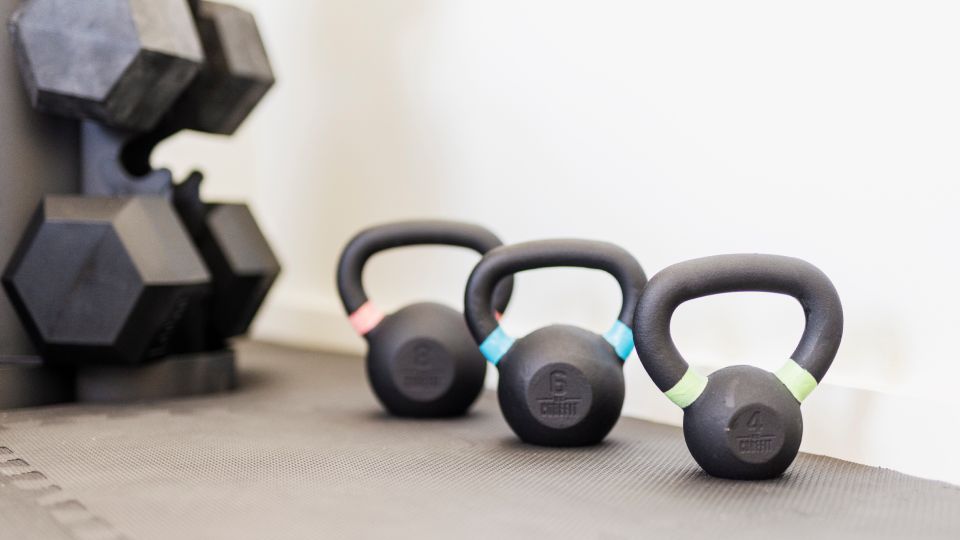 Dumbbells and kettlebells