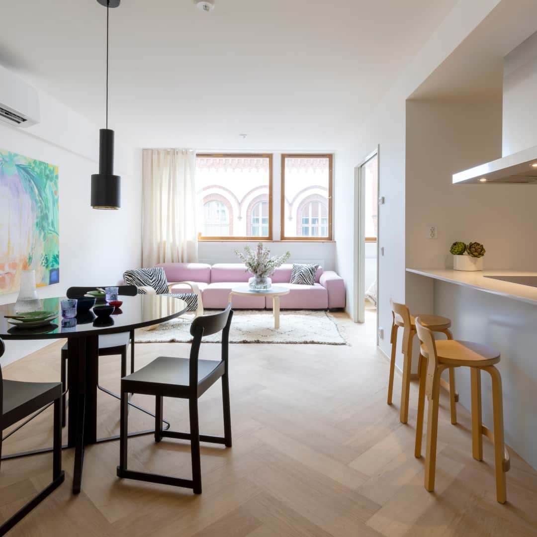 Kaunis, valoisa asunto