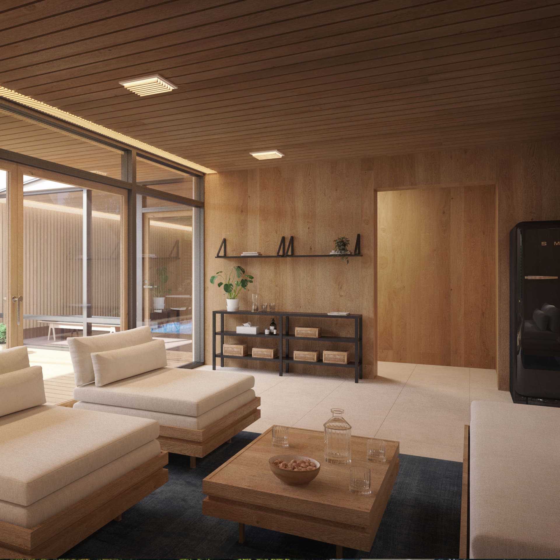 Saunaosaston vilvoittelutila