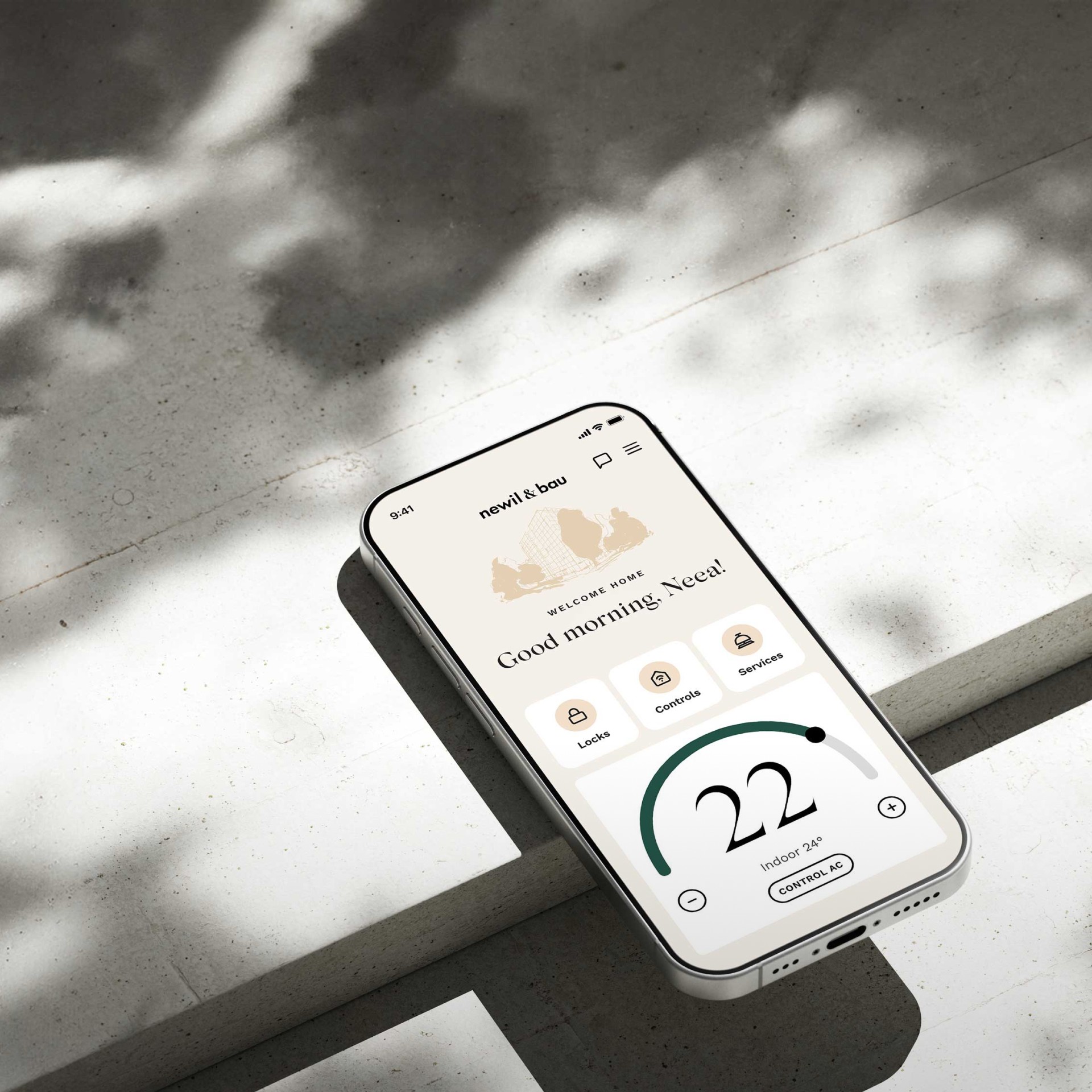 N&B sovelluksen aloitussivu